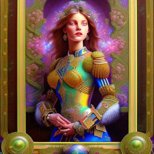 topaz with word "S" with ornate floral and botanical details, Glass, caustics, magic, intricate, high details