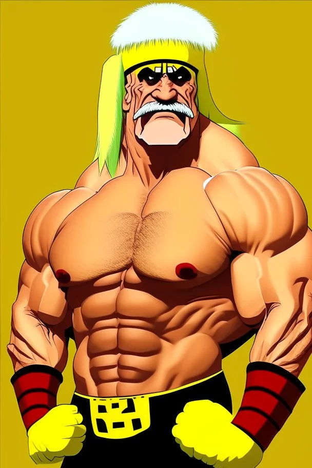 Hulk Hogan Professional wrestler catoon 2d