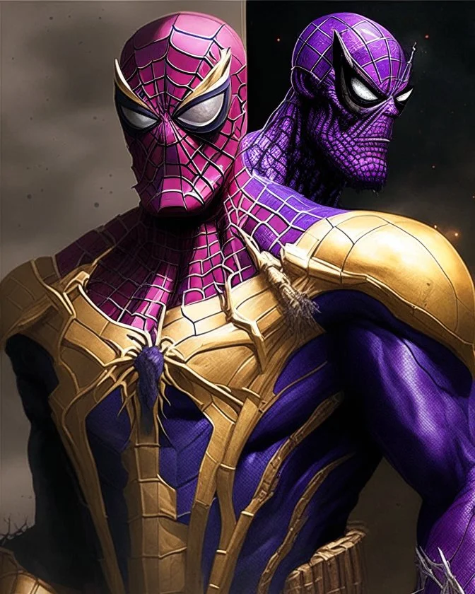 The combination of spider man and Thanos