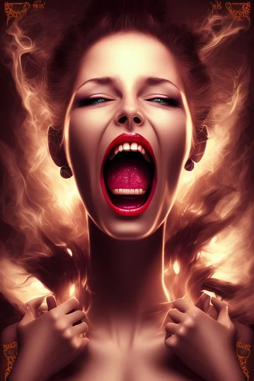 Woman screaming