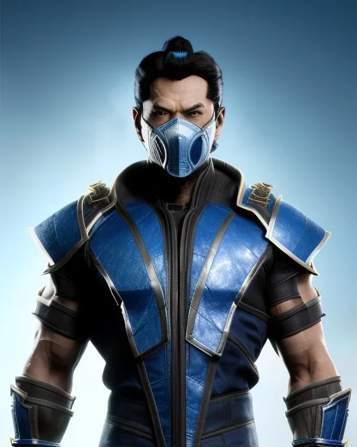 Sub Zero from Mortal Kombat 11, hood, highly detailed, hyper-detailed, beautifully color-coded, insane details, intricate details, beautifully color graded, Cinematic, Color Grading, Editorial Photography, Depth of Field, DOF, Tilt Blur, White Balance, 32k, Super-Resolution, Megapixel, ProPhoto RGB, VR, Half rear Lighting, Backlight, non photorealistic rendering