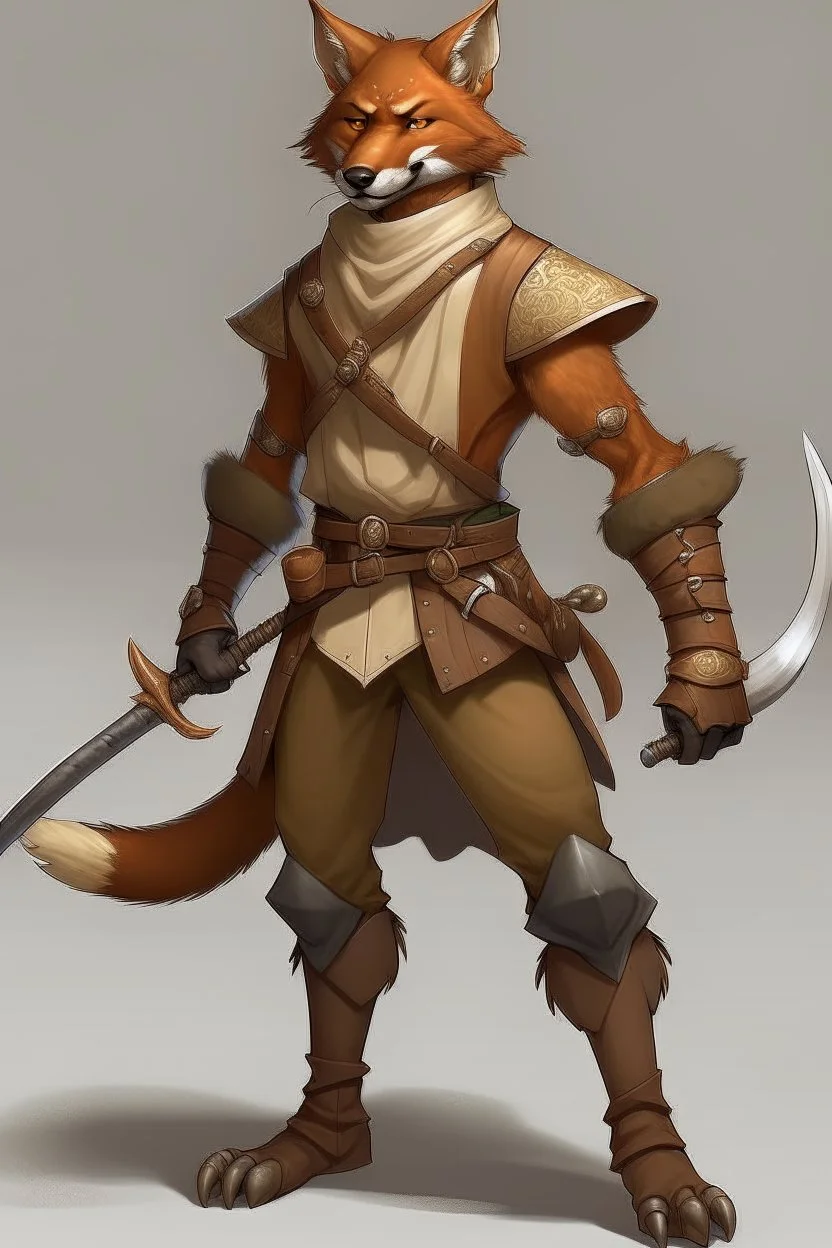 brown fox humanoid fighter dnd