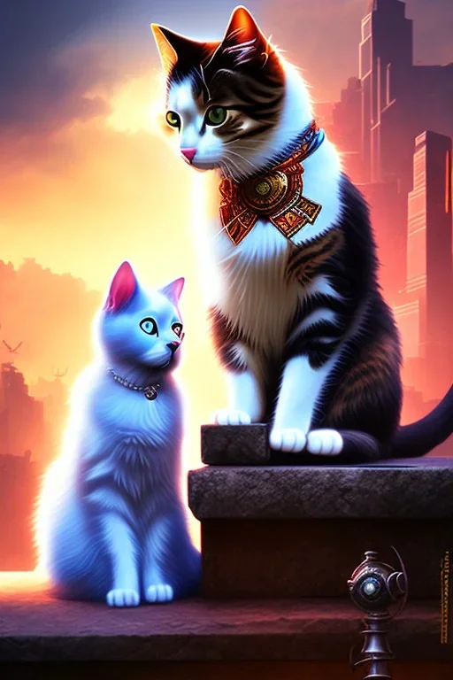 Котик и девочка