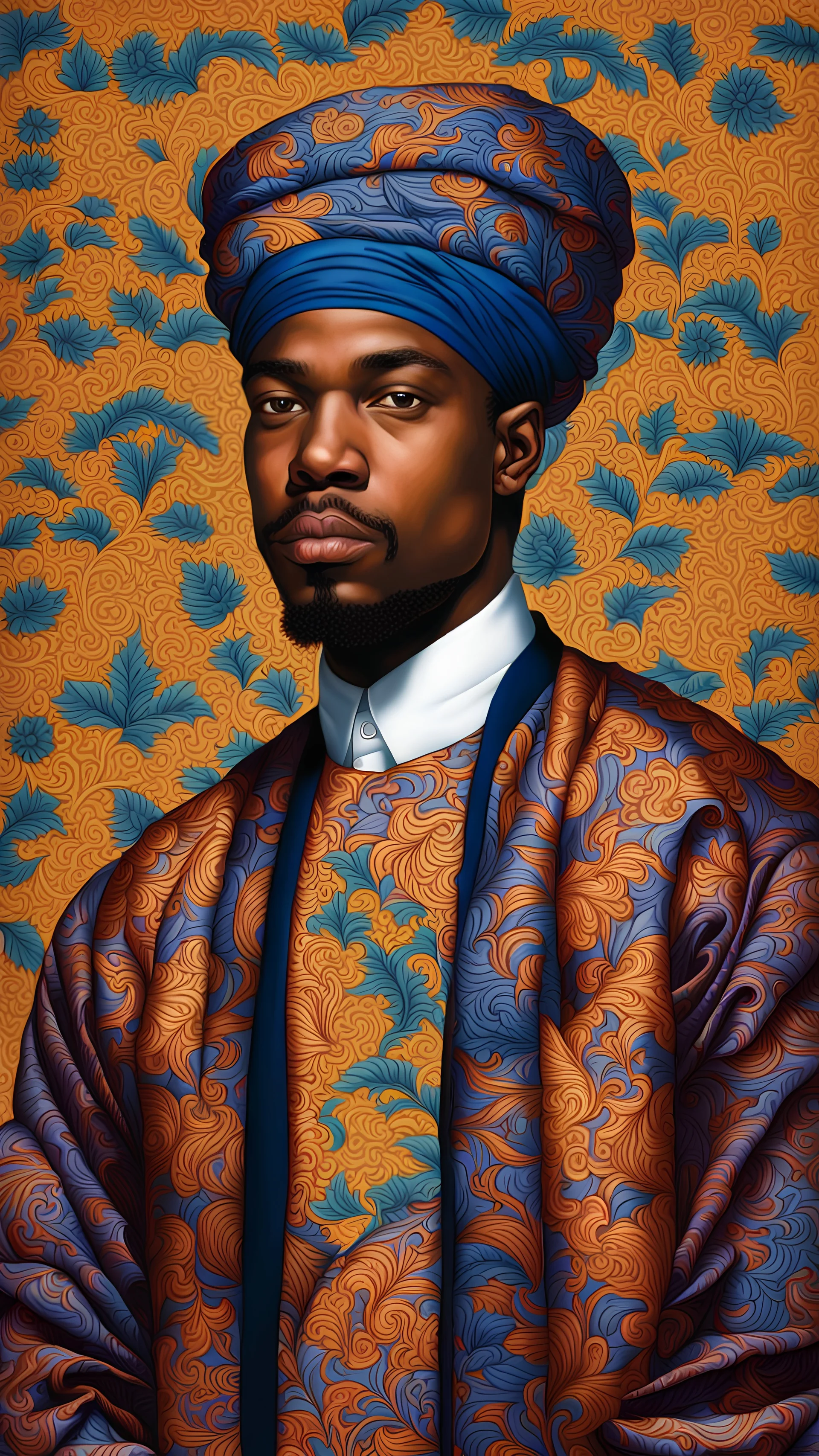 Kehinde Wiley portrait of Muslim man