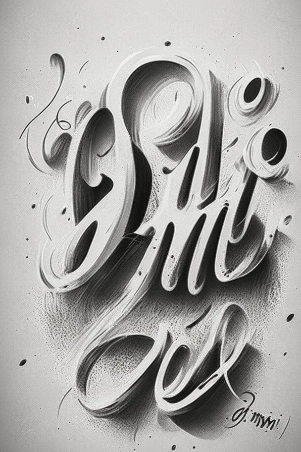 Hand two Lettering O style infinit with background white