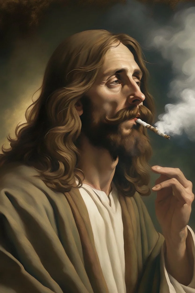 Jesus smoking