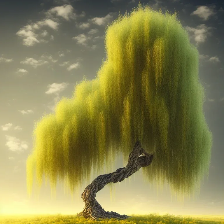 one lonely willow tree