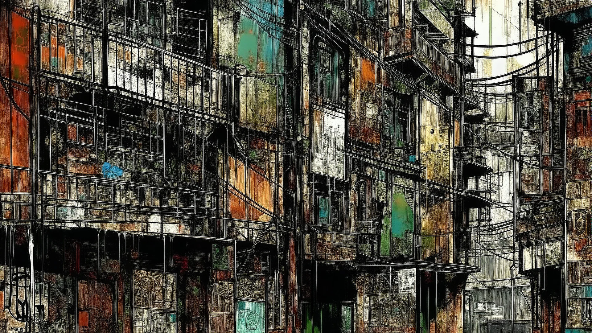 A boldly modern take on urban decay, the Nouveau Realisme artwork captures the gritty beauty of a city landscape in rich detail. Through a painting, photograph, or mixed media piece, intricate layers of graffiti-strewn walls and rusted metal convey a sense of raw authenticity. Each color-drenched corner and weathered surface exudes a striking, almost tangible presence, showcasing the artist's skill and vision.