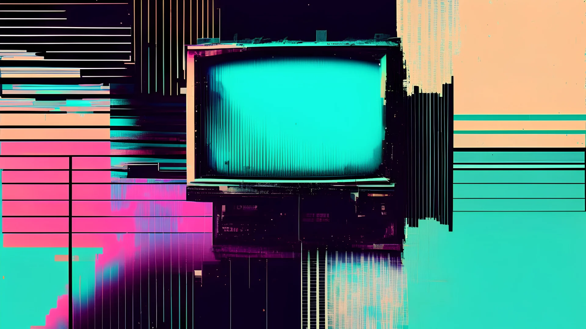 abstract vhs glitch art