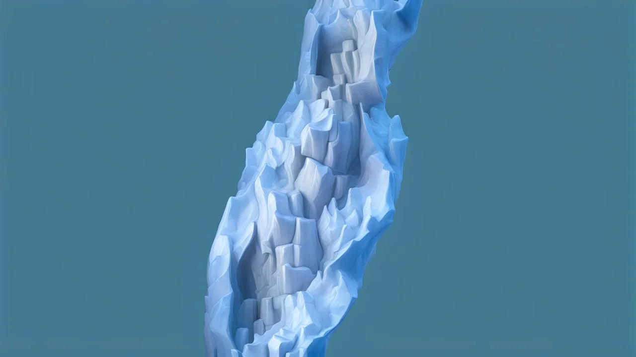 a pillar ascends from bottom border to the top border. high poly, realistic style