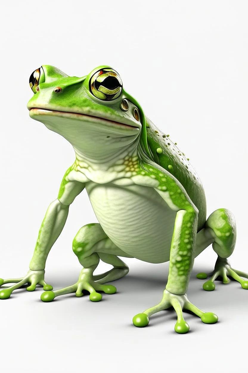 create an animated frog full body in its
