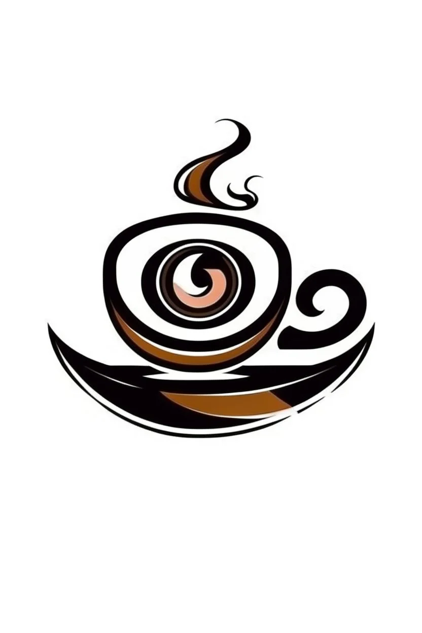 Logo combining the eye symbol with the coffee cup symbol