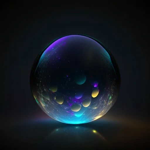 3d holographic sphere shape isolated on infinite dark background, glow, glass effect, 4k.