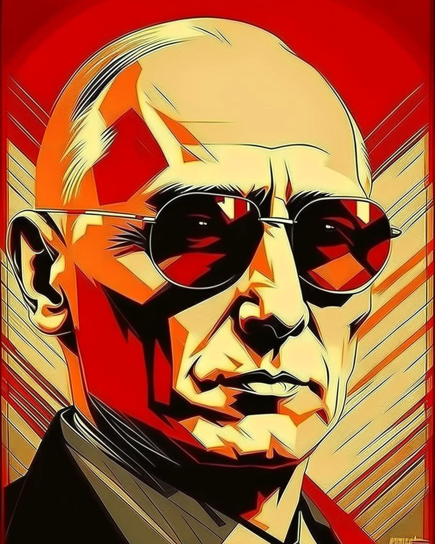 Putin Art illustration sunglasses