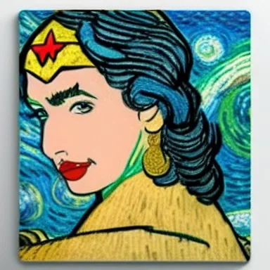 wonder woman, Van Gogh tarzında