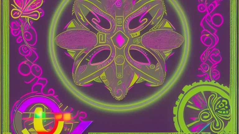 rave poster with Four-leaf clover text area