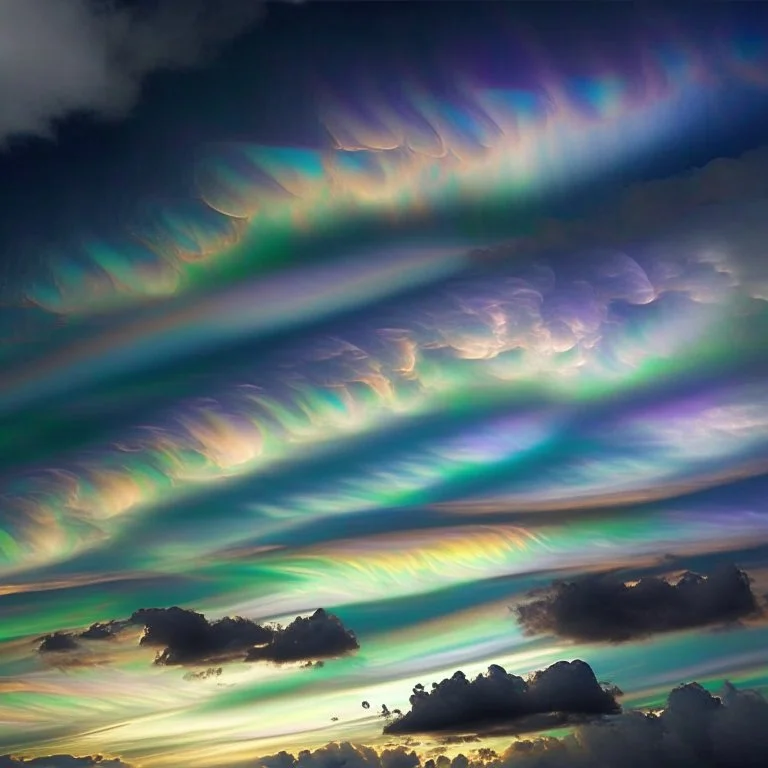 iridescent clouds