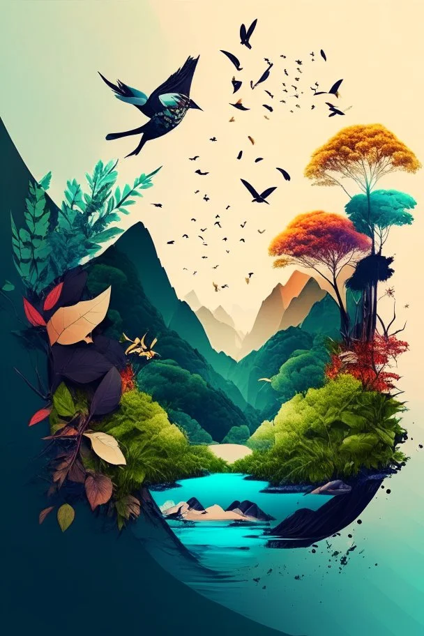 graphic design of nature background