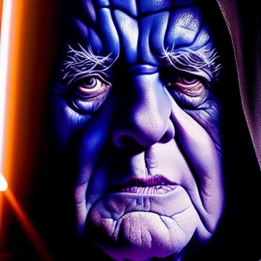 Ultra detailed fullbody Portrait in oil on canvas of Darth Sidious merges Thanos ,intense stare,extremely detailed digital painting, extremely detailed face,crystal clear Big eyes, mystical colors ,perfectly centered image, perfect composition, rim light, beautiful lighting,masterpiece,8k, stunning scene, raytracing, anatomically correct, in the style of robert e howard and Ken Kelley and Ohrai Noriyoshi and Simon Bisley and tomzj1