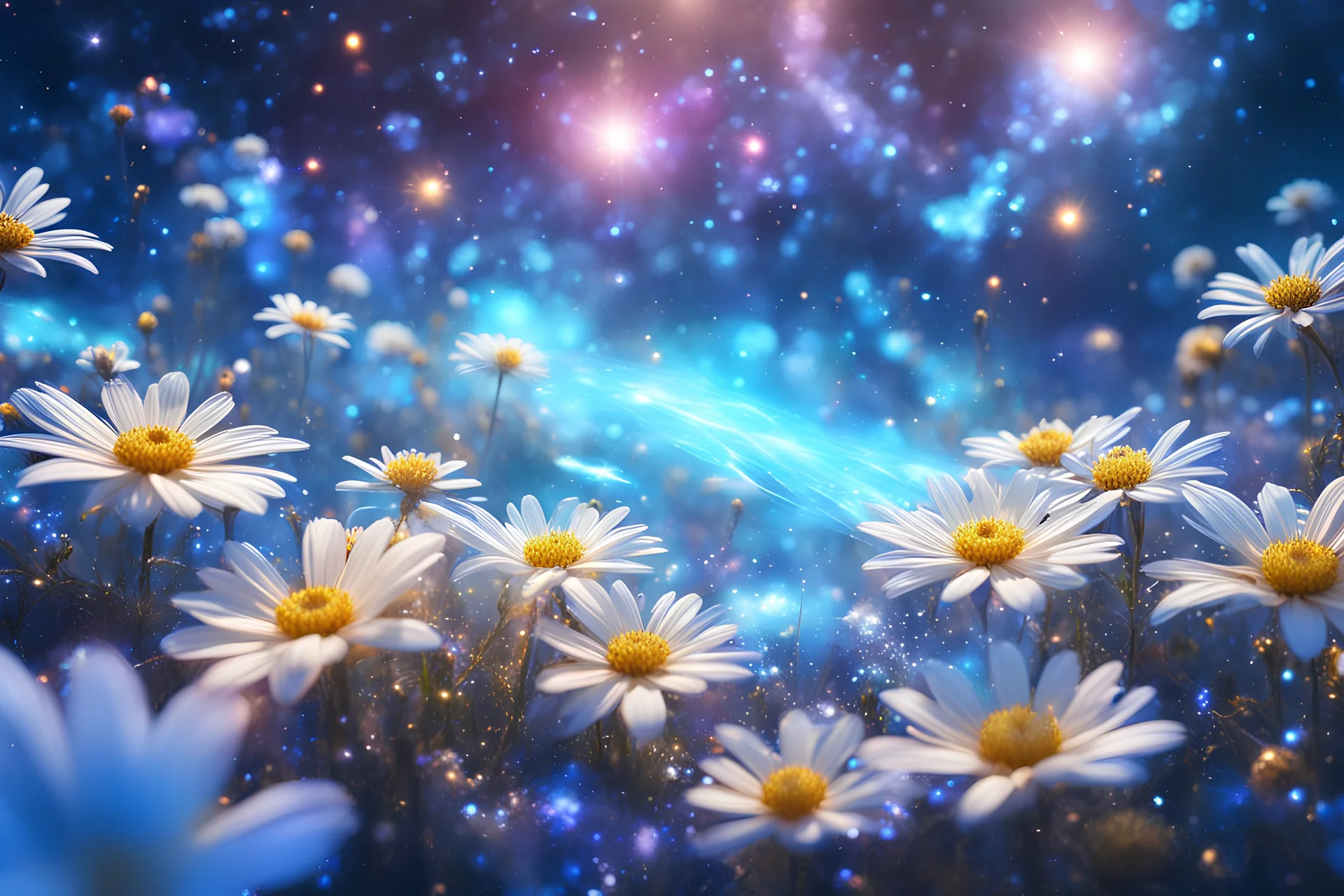 beautiful cosmic ambience galactic orbital stations pure harmony, soft blue, soft blue, smile, galactic, magic, transcendent, divine, warm look, fantastic magical white and blue flowers background, ultra sharp focus, ultra high definition, 8k, unreal engine5background, colored lake, ultra sharp focus, ultra high