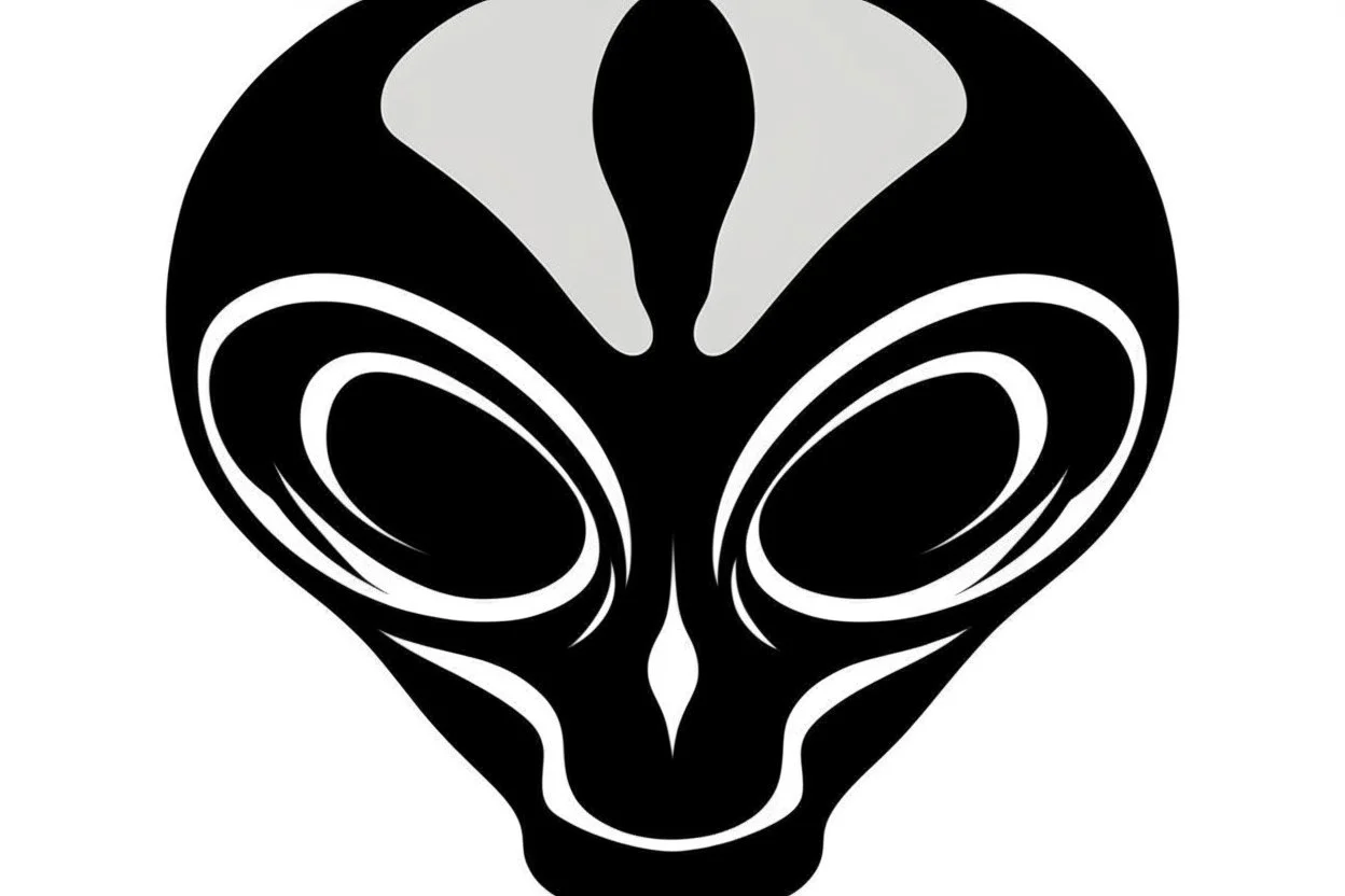 alien head clip art stencil