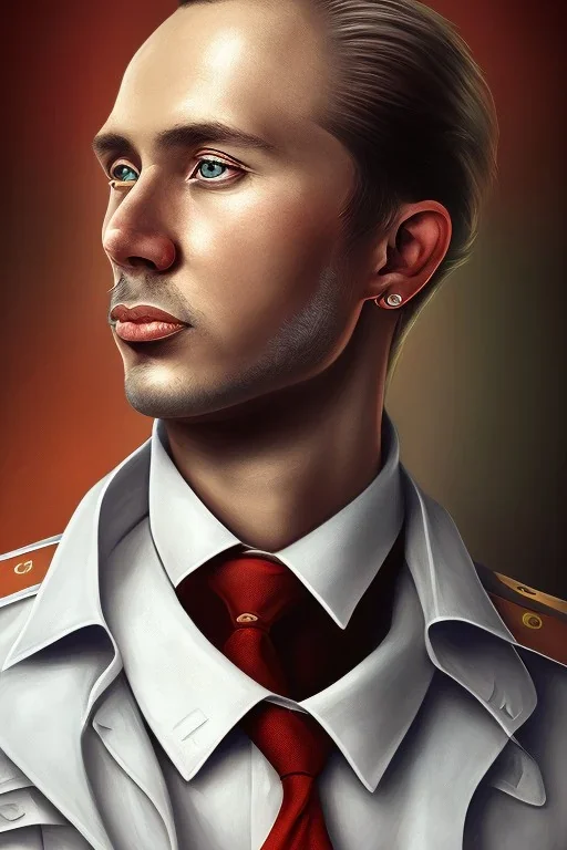 Portrait of Matti Nykänen painted like tom of finland