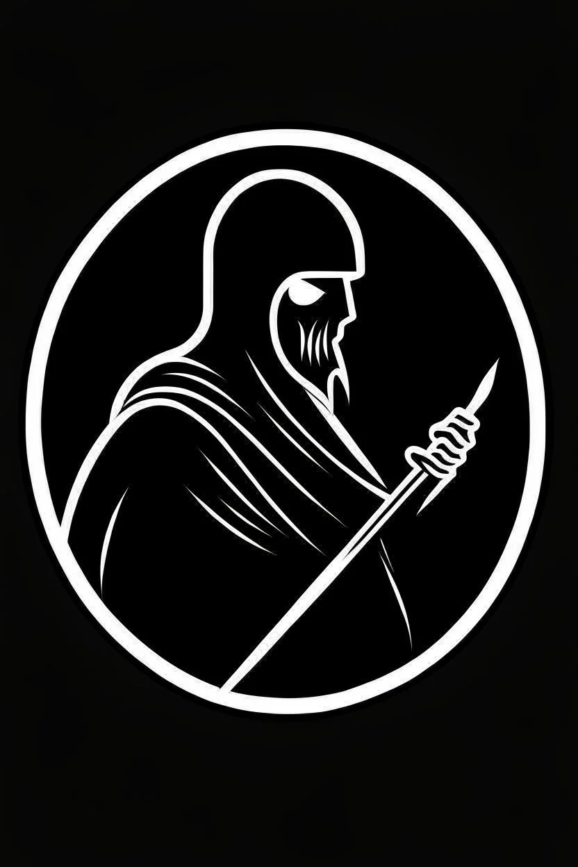 Extremely simple logo representing the shadow of the grim reaper