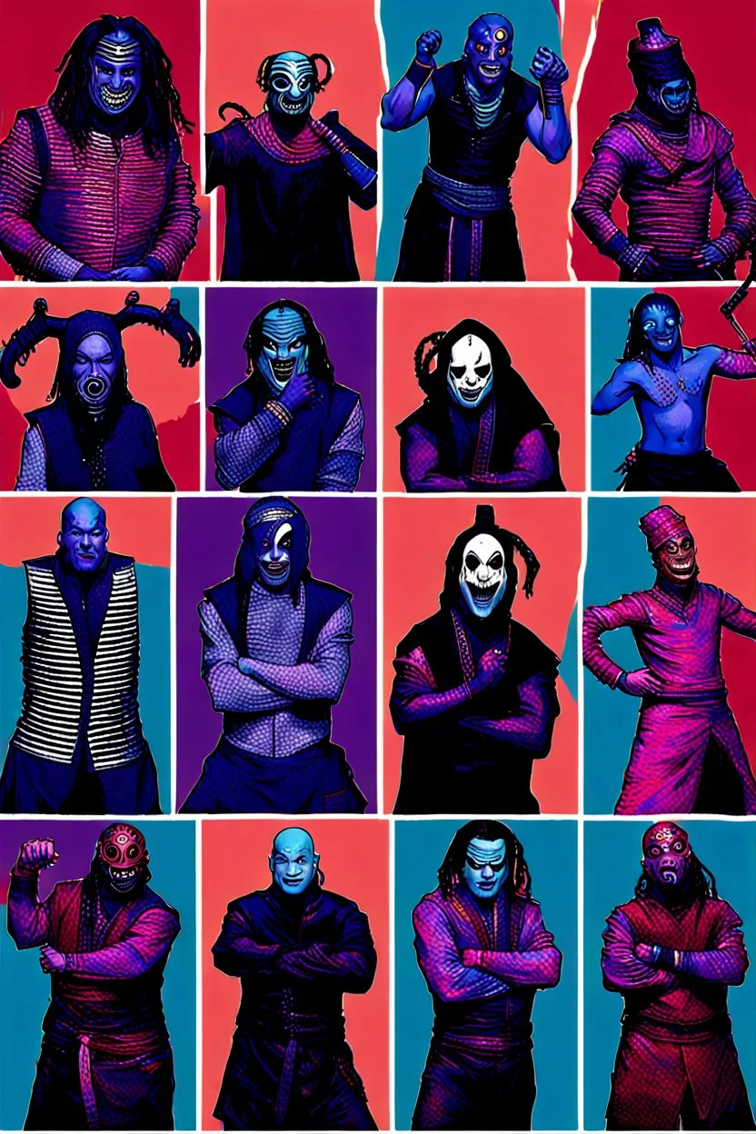 The cast of aladdin dressed as members of Slipknot