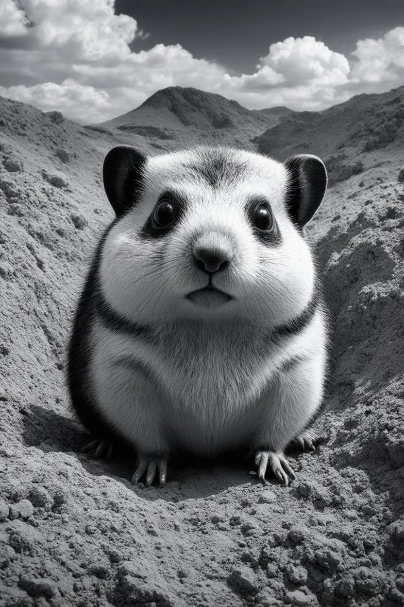 lemming ethereum in the trenches seeing the future in the style of surrealism black and white