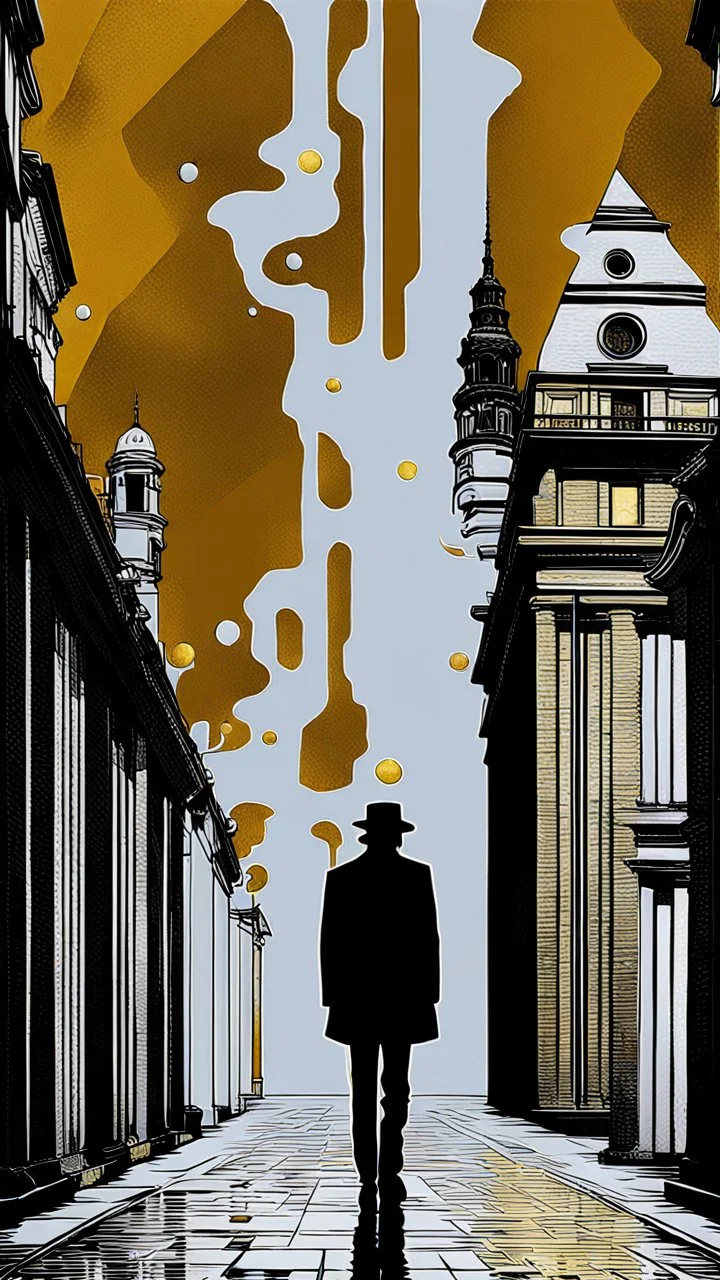 Old city ,minimalism,Abstract black and gold minimalism geometric surreal beautiful fashion portrait,splash art explosion,minimalist surreal surrounding background,surreal lonely depth,deep soul spirit,fantasy surreal geometry,flat,utopia,album art,cover art,album cover,cinematic,8k,epic movie still,sharp focus,by Gustav Klimt,pascal blanche,rutkowski,repin,artstation hyperrealism painting concept art of detailed character,design matte painting,leaf