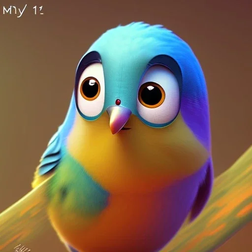 pixar style birb