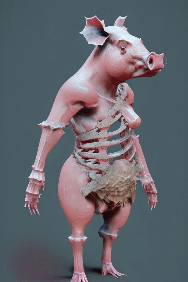 make this a pig skeleton