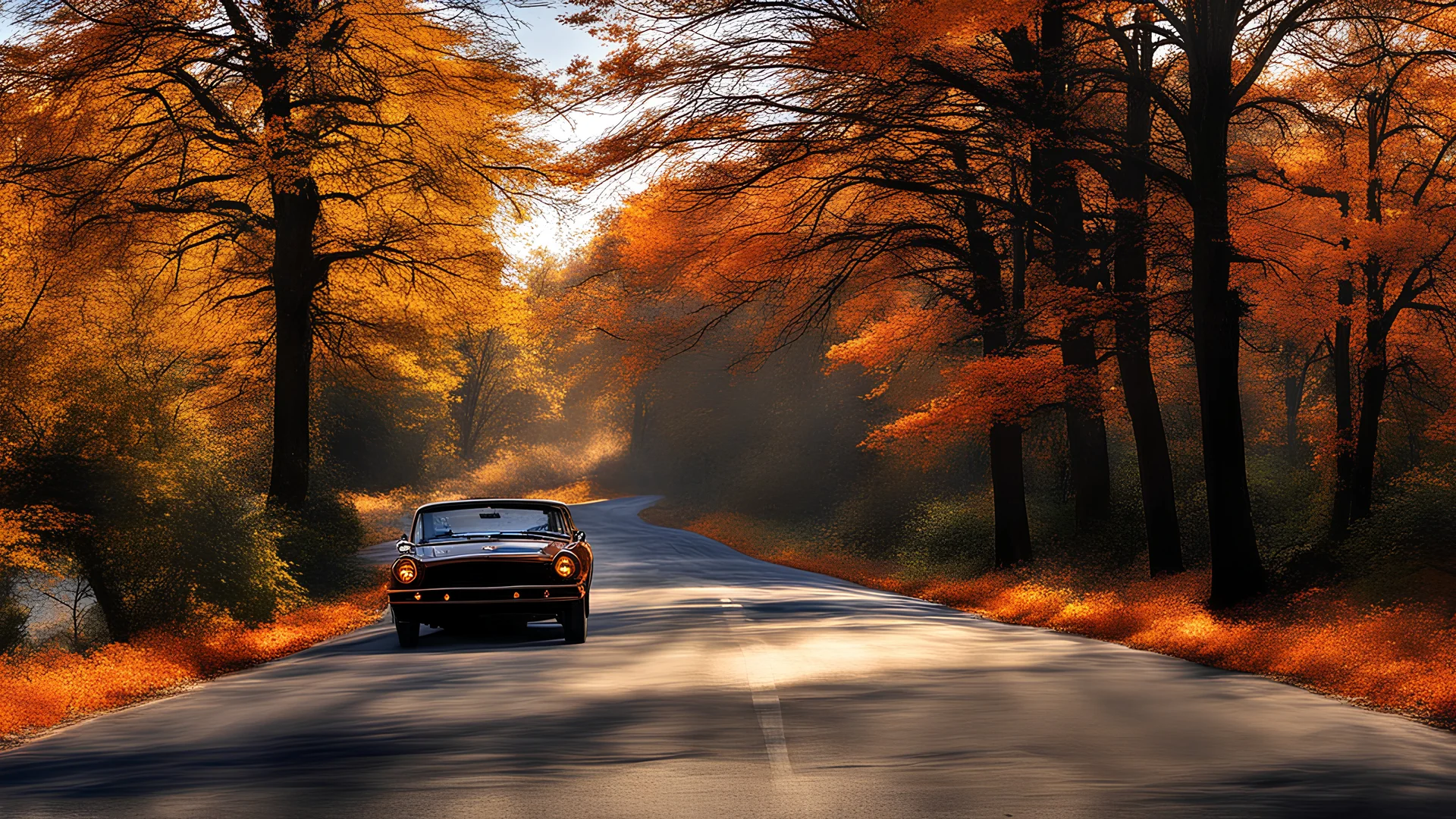 Original Image by the Amazing Artist Toni C. - Remix by John Brody on 1-28-24 --- Autumn, drive back home