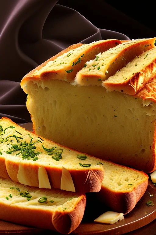 Freshly baked garlic bread