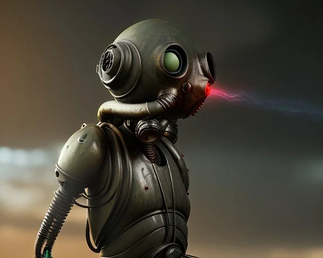 Alien, gas mask, laserblaster, hands, metal, mars, jetpack