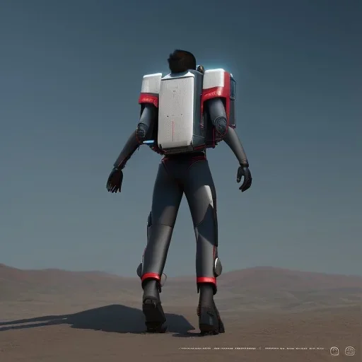 Jet pack, noel baba, octane render, 8k, --ar 1:1