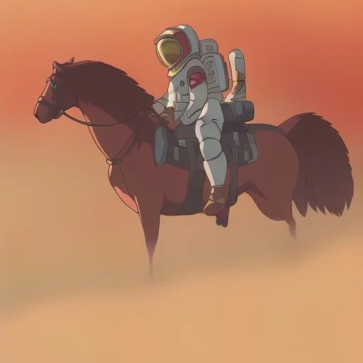 an astronaut riding a horse on mars artstation, hd, dramatic lighting, detailed