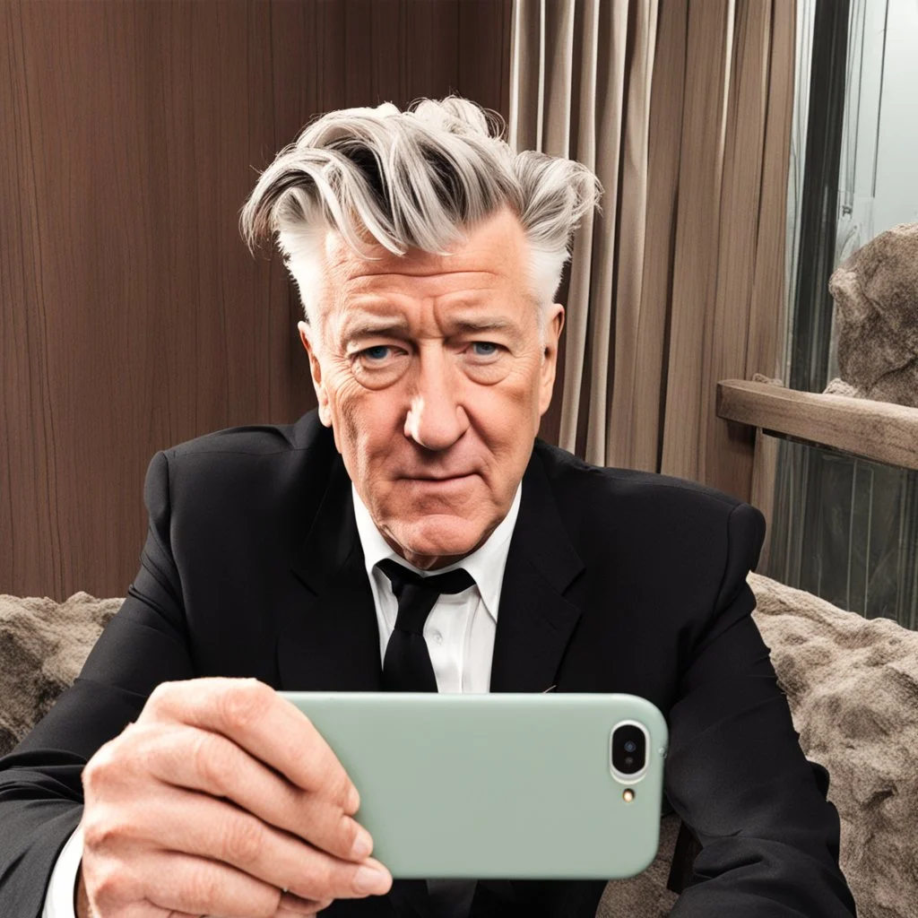 David Lynch takes a selfie