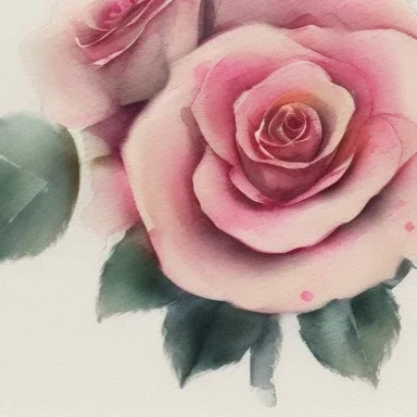 watercolor, roses