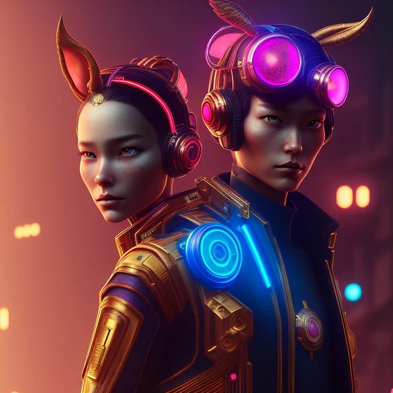 MCU Portrait, Front image. cyberpunk Asian woman, pink short hair. rabbit mask, latex suit. Red, black, gold, color. Punk style. Gradient background, highly detailed, concept art, smooth, unreal engine 5, god rays, ray tracing, RTX, lumen lighting, ultra detail, volumetric lighting, 3d, finely drawn, high definition, high resolution.