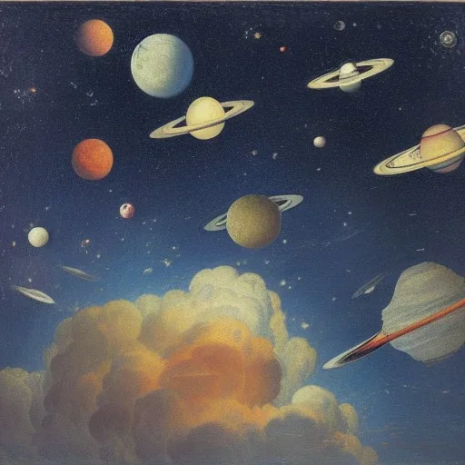 Louis Philippe Crepin, space, stars, planets