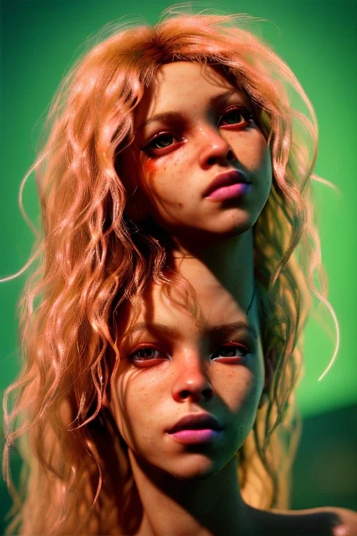 Shakira, artist, 30 years old, Realistic image, waist up portrait, etro style dress. Blonde, loose long hair, eyes make up, perfect, glow, circle iris. Neon colors, leds, geometric shapes. Dark background, photo studio, neon lights. Cyberpunk, concept art, smooth, unreal engine 5, god lights, ray tracing, RTX, lumen lighting, ultra detail, volumetric lighting, 3d, finely drawn, high definition, 4k.