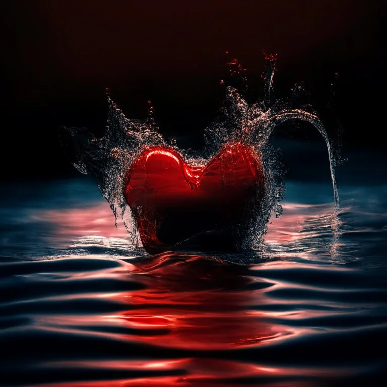 electric heart red water