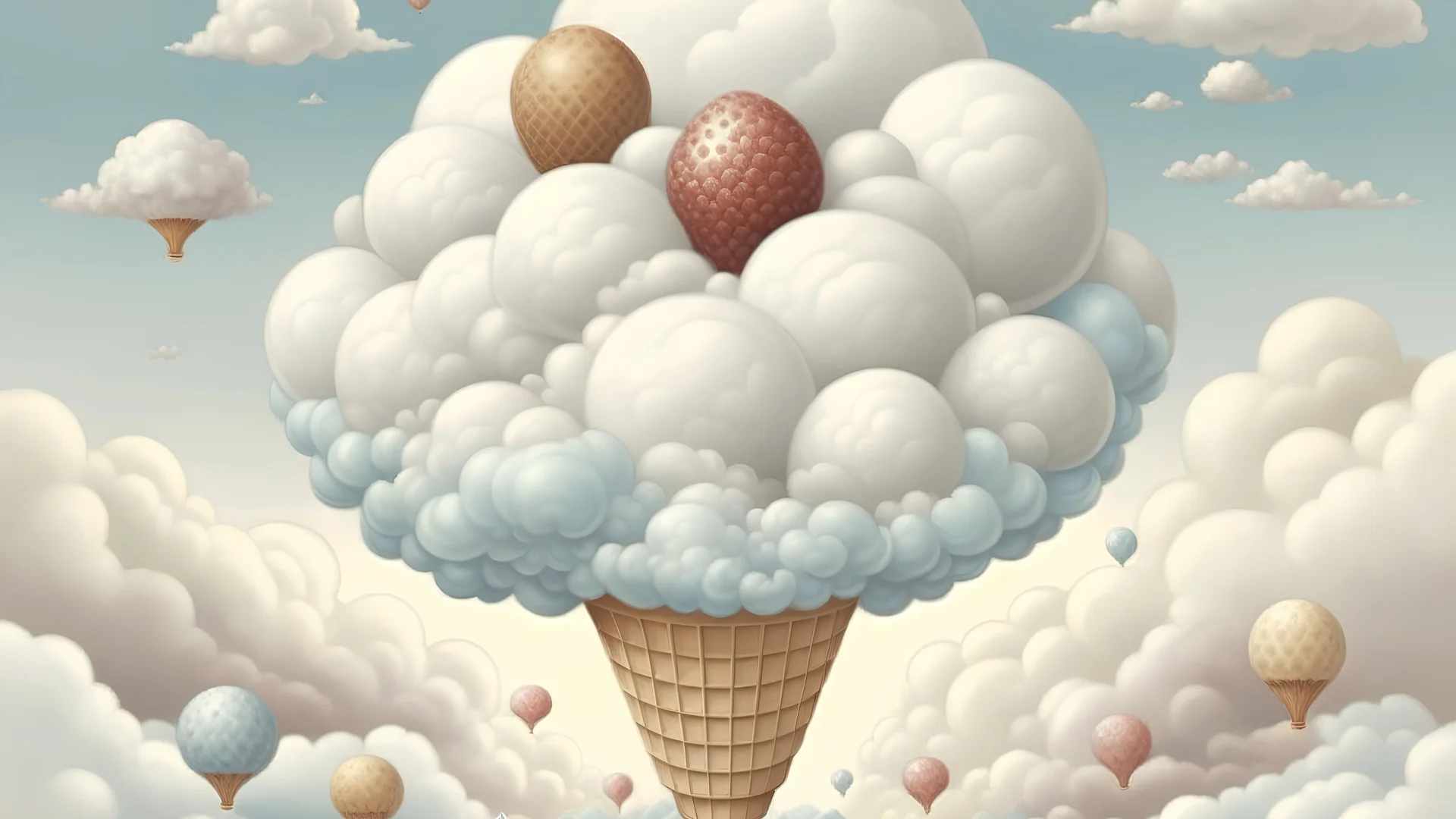 The clouds of love, with ice cream