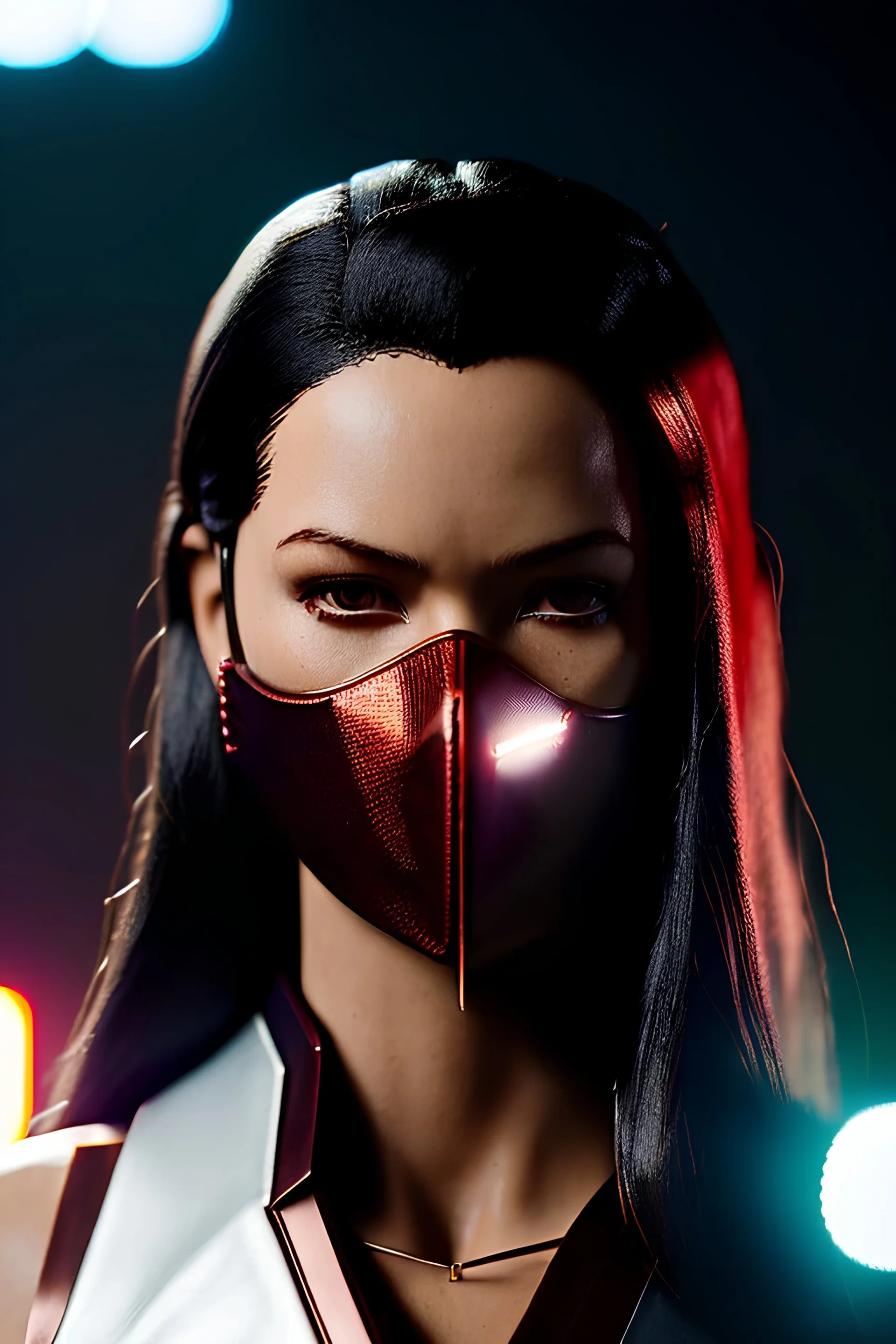 Elektra, mask, highly detailed, hyper-detailed, beautifully color-coded, insane details, intricate details, beautifully color graded, Cinematic, Color Grading, Editorial Photography, Depth of Field, DOF, Tilt Blur, White Balance, 32k, Super-Resolution, Megapixel, ProPhoto RGB, VR, Half rear Lighting, Backlight, non photorealistic rendering, Revealing
