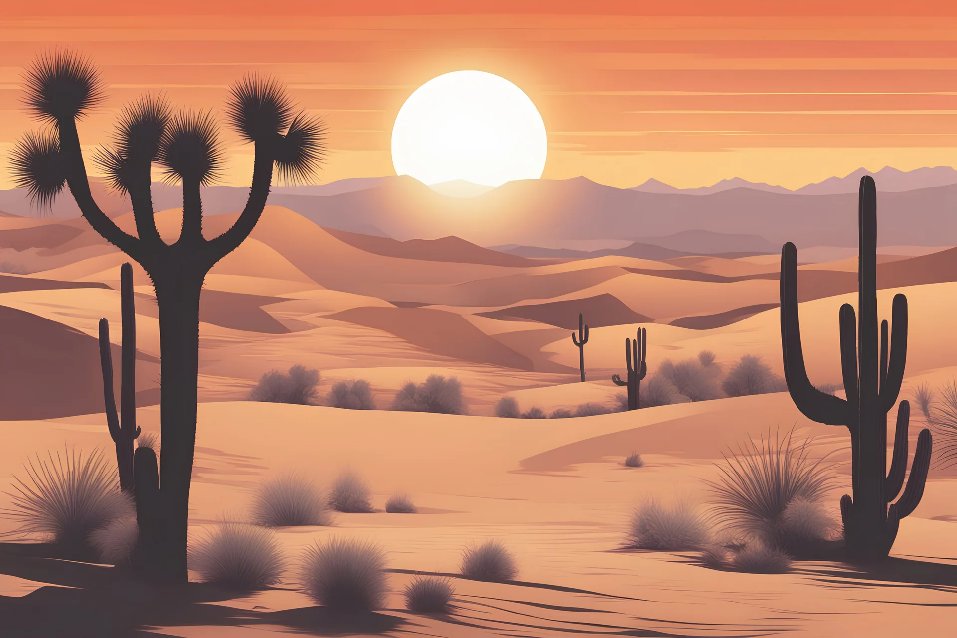 So beauty desert sunset