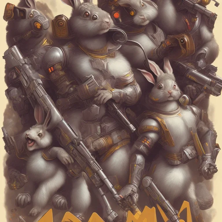 mutant rabbits armed with guns