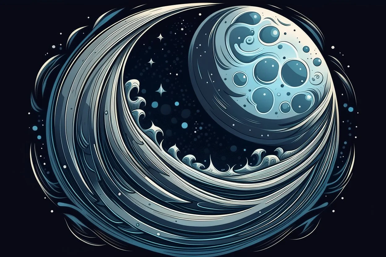 stylized moon