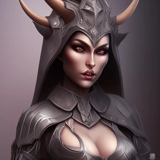 Horned dark elf female