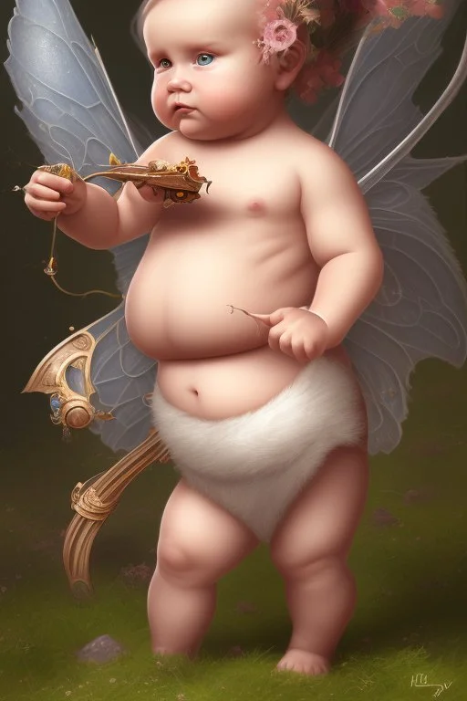 Cute and fat fairy baby